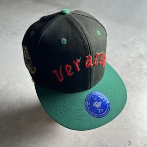 Veracruz Mexico NLB Black Ebbets Field Flannels Baseball Fitted Hat 7 1/8 NWT